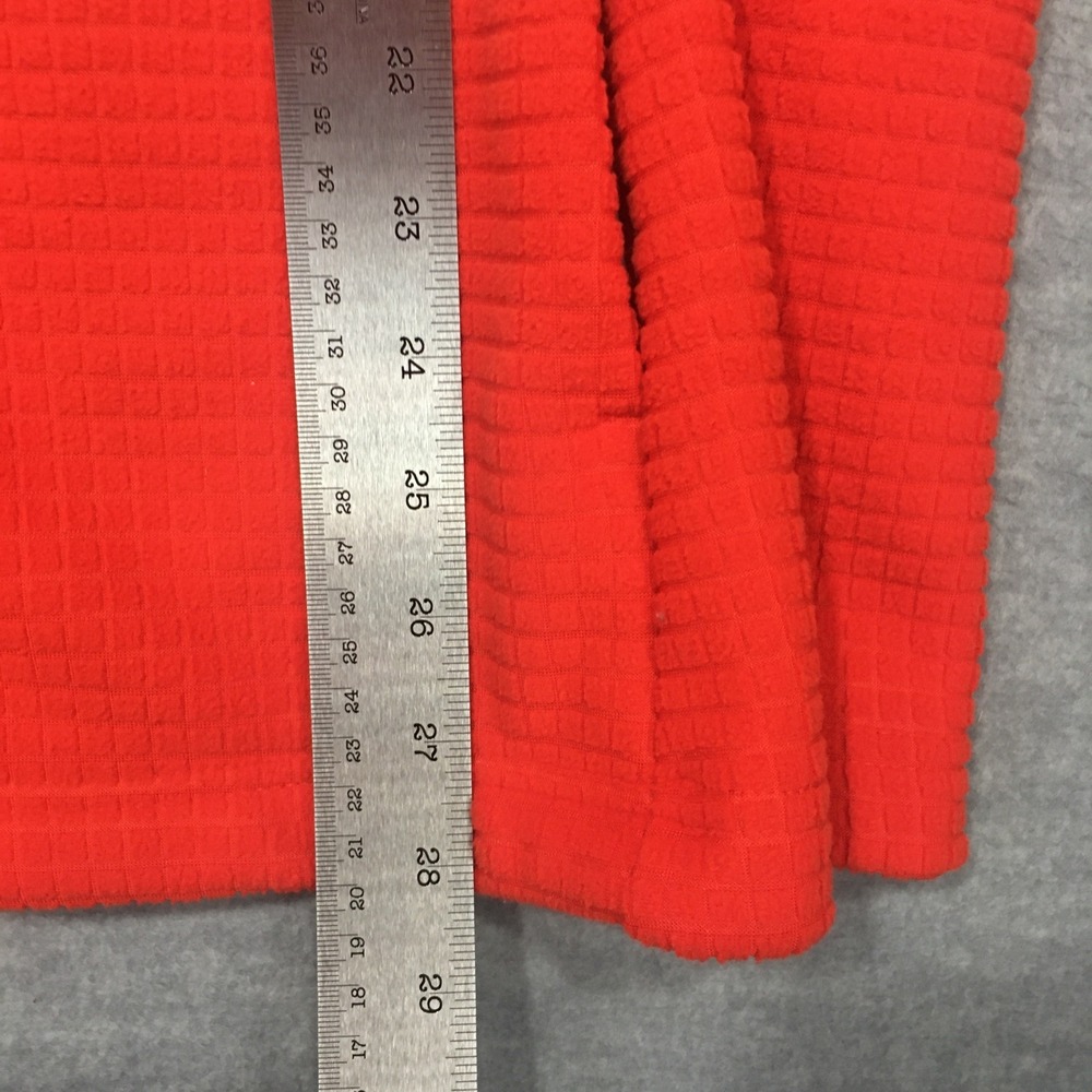 Lands End Womens XL Grid Fleece Full Zip Up Jacket Orange Blue Colorful EUC - Picture 5 of 12